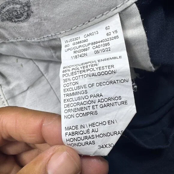 Dickies Men's Chino Pants‎ Straight Flat Front Slash Pocket Classic Blue 34x30 - Picture 9 of 12